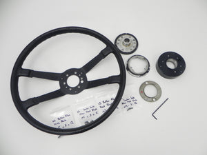 (New) 911/912/914-6 30mm Extended Hub Steering Wheel Spacers Satin Black Powder Coated - 1965-74