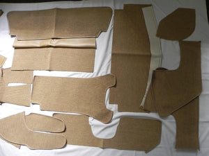 (New) 356 Pre-A Cabriolet Carpet Set Tan Square Weave