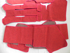 (New) 356 BT6 Cabriolet Carpet Set Red Square Weave 1962-63