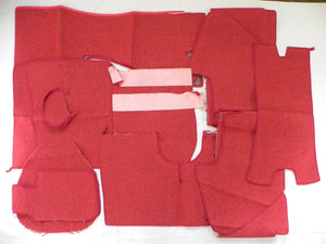 (New) 356C Cabriolet Carpet Set Red Square Weave 1964-65