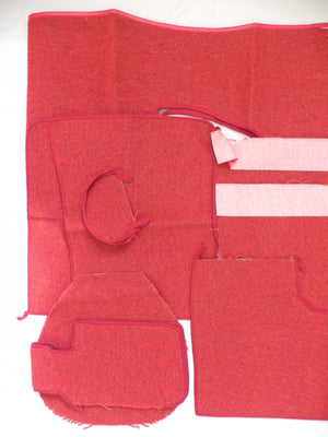 (New) 356C Cabriolet Carpet Set Red Square Weave 1964-65