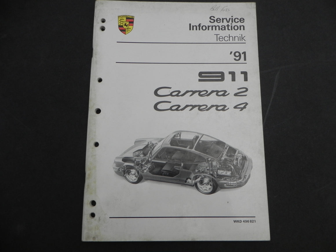 (Used) 911 Carrera 2/4 Service Information Manual 1991