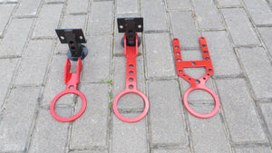 (New) 911S/ST/RS/RSR Metal Black Powder Coated Jack and Tow Hook Mounting Bracket - 1965-89