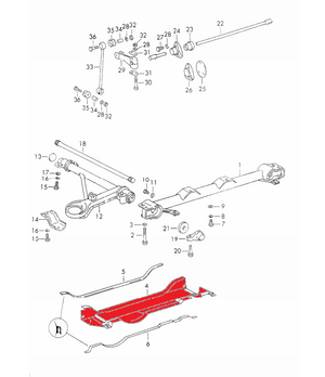 (New) 911 Under Protection Plate for 85L RS Plastic Fuel Tank - 1969-73