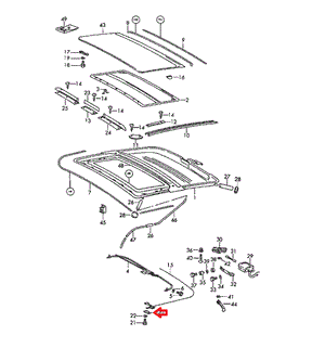 (Used) Sunroof Cover Reinforcement