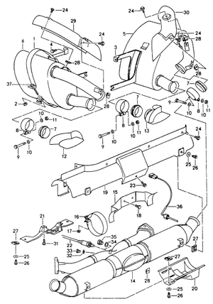 (New) 993 Carrera Muffler Mounting Kit - 1994-98