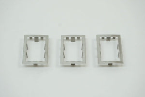 (New) 911/912/930 Set of 3 Annealed Stainless Window Switch Bezels - 1972-94