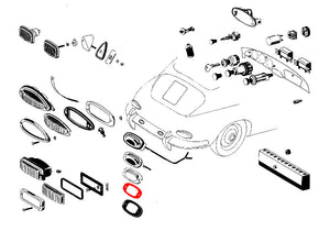 (New) 356 Back Up Light Gasket