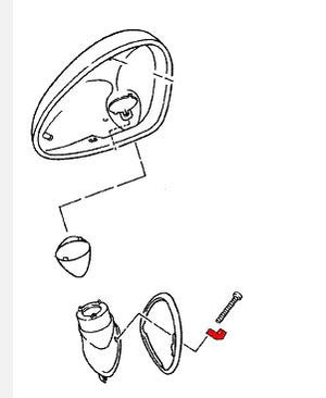 (New) 911/964/993 Electric Mirror Bracket - 5x35 Socket Screw