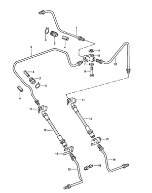 (New) 911 Right Rear Brake Line - 1965-83