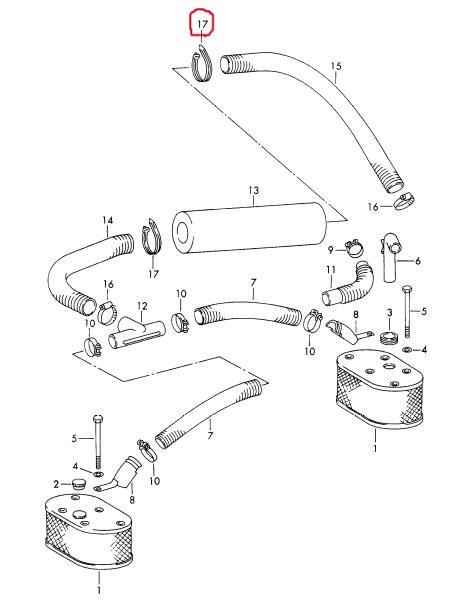 (New) 912 Air Hose Tie Wrap - 1965-69