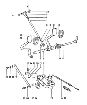 (New) 911 Brake Pedal Post Lock - 1975-89