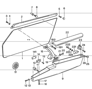 (New) 911 Door Top Rail Left Black Leatherette 1974-86