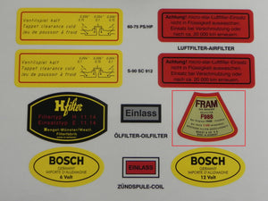 (New) 356/912 Fram Oil Filter Decal - 1950-69