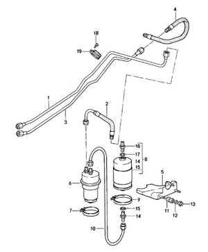 (New) 911SC Fuel Hose on Return Line - 1980-83