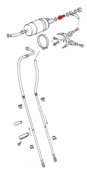 (New) 911/924/928/930 Fuel Pump Check Valve - 1984-94