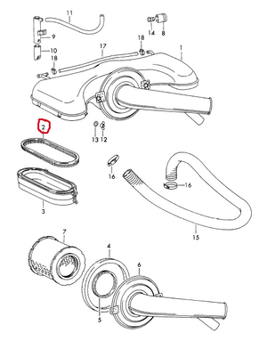 (New) 911 Air Cleaner Housing Gasket - 1965-73