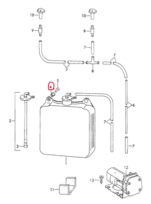 (New) 911/912 Washer Bottle Mounting Socket Set - 1965-67