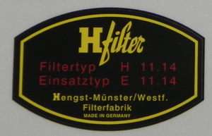 (New) 356/912 H-filter Oil Filter Decal - 1950-69