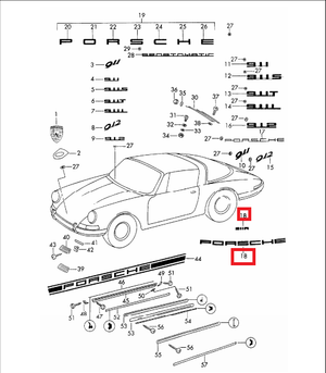 (New) 911R Porsche Adhesive Film - 1968