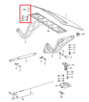 (New) 911/912 Rain Water Protective Panel Hardware Kit - 1965-76