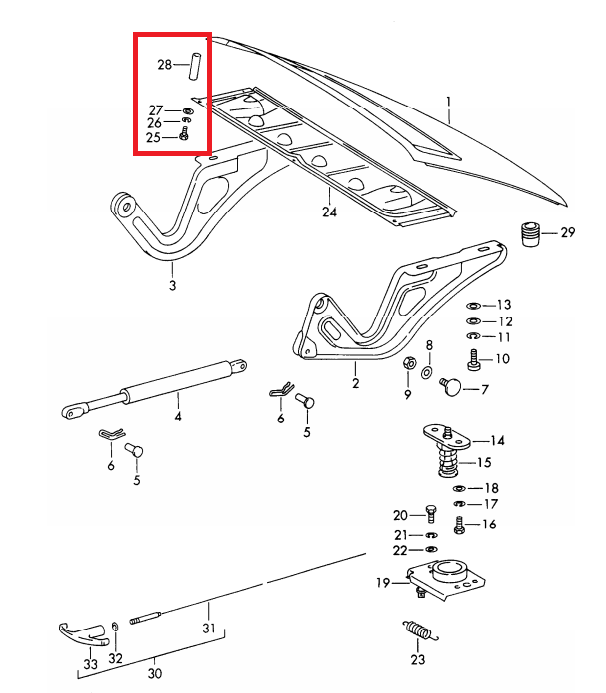 (New) 911/912 Rain Water Protective Panel Hardware Kit - 1965-76