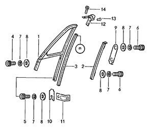 (New) 911 Targa/Cabriolet Vent Window Brass Rivet - 1974-94