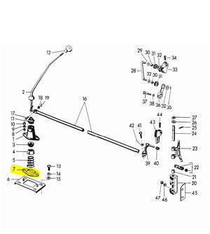 (New) 356A Shift Lever Stop Plate - 1950-59