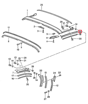 (New) 911 Speedster Convertible Top Gasket Left Front - 1989