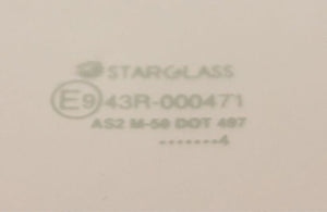(New) 356 Cabriolet Door Window Glass, Right Side - 1955-66