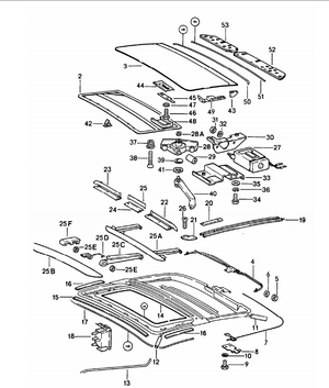 (New) 911/964 Sunroof Felt Gasket - 1974-94