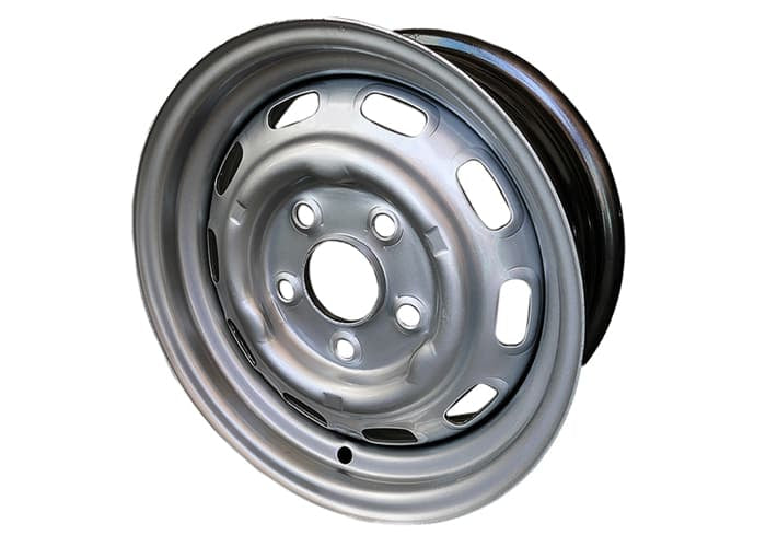 (New) 356/911/912 4.5jx15 Disc Brake Steel Wheel Silver Painted - 1964-67
