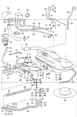 (New) 911 Fuel Tank Fitting Seal - 1969-73