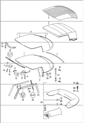(New) 356 Cabriolet Top Boot 1957-65