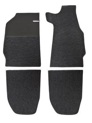 (New) 911 Coupe Black German Velour Carpet Floor Mat Set - 1969-73