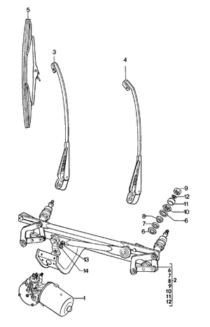 (New) 911 Wiper Motor - 1978-89