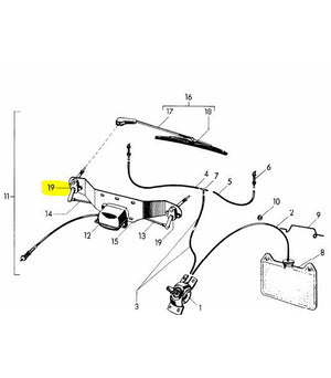 (New) 356 Windshield Wiper Gearbox - 1955-61